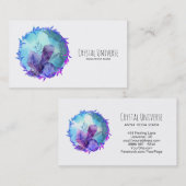 Carte De Visite Univers en cristal de pierre gemme de guirlande (Devant / Derrière)