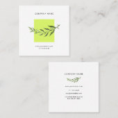 Carte de visite universel avec fleur botanique. (Devant / Derrière)