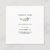 Carte de visite universel avec fleur botanique. (Dos)