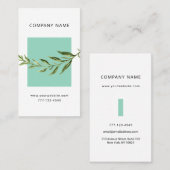 Carte de visite universel avec fleur botanique. (Devant / Derrière)