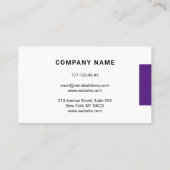 Carte de visite universel avec insert couleur. (Dos)