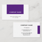 Carte de visite universel avec insert couleur. (Devant / Derrière)