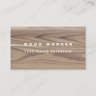 Carte de visite universel avec texture bois.