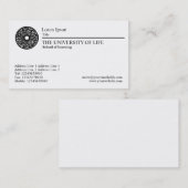 Carte De Visite Université de la vie - règle noire (Devant / Derrière)