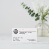 Carte De Visite Université de la vie - règle orange (Debout devant)