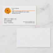 Carte De Visite Université de vie - Marigold, Orange Rule (Devant / Derrière)