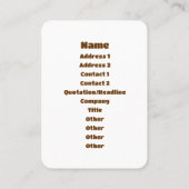 Carte De Visite Unko う ん こ Poop Japonais (Dos)