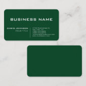 Carte De Visite Up Forest Green Modern Professional Contemporary (Devant / Derrière)