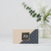 Carte De Visite Upholé | Plan En Cuir | Marbre or (Debout devant)