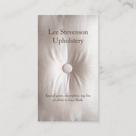 Carte de visite Upholsterer (Devant)