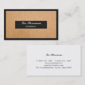 Carte de visite Upholsterer (Devant / Derrière)