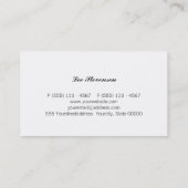 Carte de visite Upholsterer (Dos)