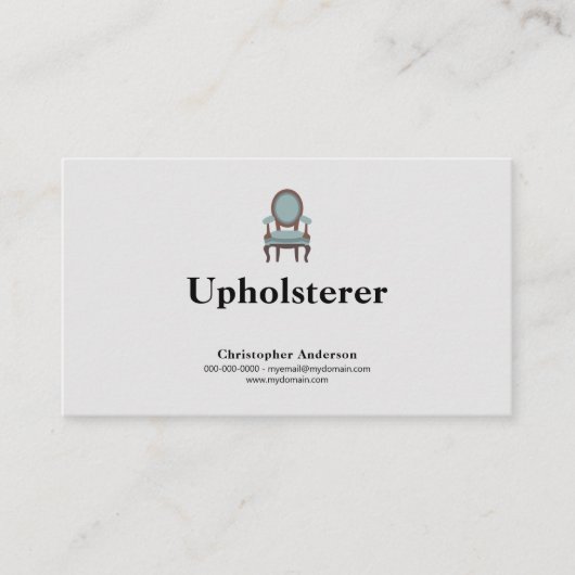 Carte De Visite Upholsterer (Devant)