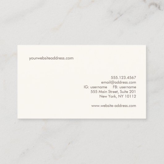 Carte De Visite Upholsterer de meubles (Dos)