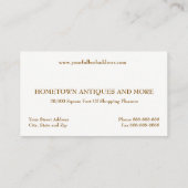 Carte de visite Upholsterer revendeur de magasin d (Dos)