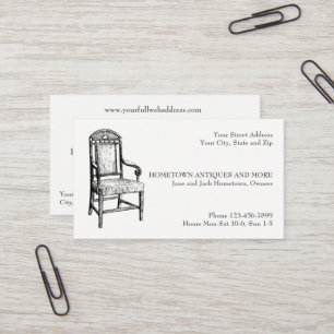 Carte de visite Upholsterer revendeur de magasin d