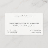 Carte de visite Upholsterer revendeur de magasin d (Dos)
