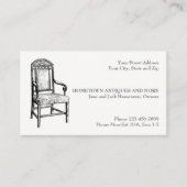 Carte de visite Upholsterer revendeur de magasin d (Devant)
