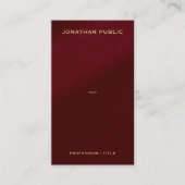 Carte De Visite Upload Logo Here Custom QR Code Gold Text Font (Devant)