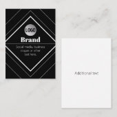 Carte De Visite Upload Your Logo & Customizable Text Design (Devant / Derrière)