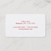 Carte De Visite Uptown Remodel (Dos)