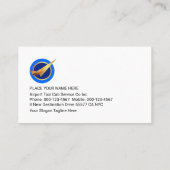 Carte De Visite Upwards Airlift Plane Flying Airport (Dos)