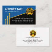 Carte De Visite Upwards Yellow Sky Arrows Airport Runway (Devant / Derrière)