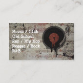 Carte de visite urbain du DJ de Tourne-disque de (Dos)