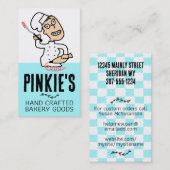 Carte De Visite urbain indie pâtisserie pâtisserie chef cuisinier. (Devant / Derrière)