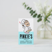 Carte De Visite urbain indie pâtisserie pâtisserie chef cuisinier. (Debout devant)