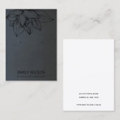 CARTE DE VISITE URBAN NOIR SUR LE LOTUS NOIR SIMPLE EARRING AFFICH (Devant / Derrière)