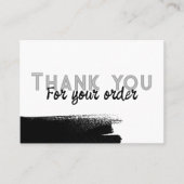 Carte De Visite Urban white avec logo hipster merci note (Devant)