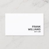 Carte De Visite URL du site personnel noir et blanc (Devant)