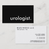 Carte De Visite urologue. (Devant / Derrière)