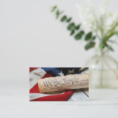 Carte De Visite US Constitution and Flag (Debout devant)