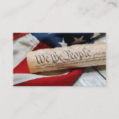 Carte De Visite US Constitution and Flag (Devant)