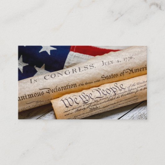 Carte De Visite US Founding Documents (Devant)