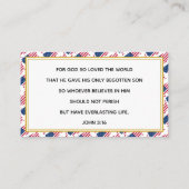 Carte De Visite USA AMERICA Christian Scripture John 3:16 (Dos)