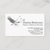 Carte De Visite *~* USA Drapeau American Eagle gris gris gris sur  (Dos)