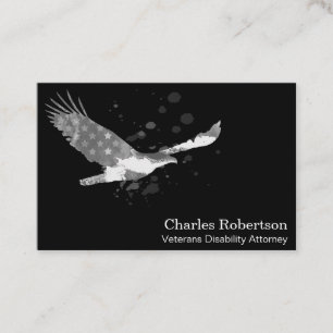 Carte De Visite *~* USA Drapeau American Eagle gris gris gris sur