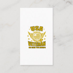CARTE DE VISITE USA VETERAN NOUS VOUS SOYONS TOUJOURS