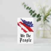 Carte De Visite *~* USA We The People Aquarelle Drapeau américain (Debout devant)