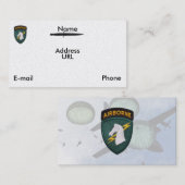 Carte De Visite USASOC 1er opérations spéciales SOCOM vétérans pat (Devant / Derrière)