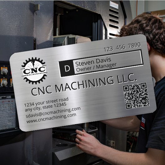 Carte De Visite Usinage CNC, Atelier de Machines de Précision