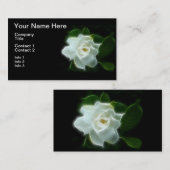 Carte De Visite Usine blanche de fleur de gardénia (Devant / Derrière)