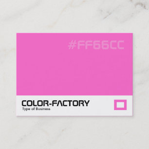 Carte De Visite Usine de Couleurs - Rose (FF66CC)