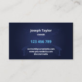 Carte De Visite Usine de lavage à pression professionnelle (Dos)