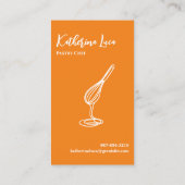 Carte De Visite Ustensile de cuisson orange moderne (Dos)