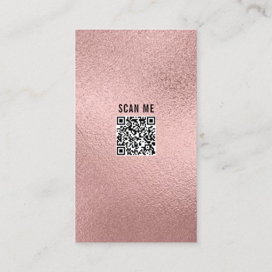 Carte De Visite Ustensile de cuisson QR Code Rose Parties scintill (Dos)