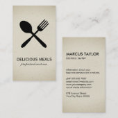 Carte De Visite Ustensiles alimentaires (Devant / Derrière)